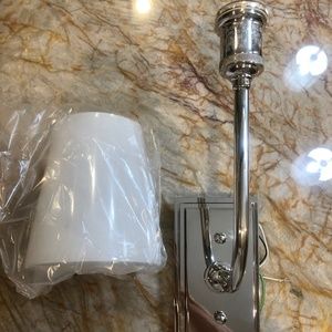 Hulton sconce by Visual Comfort with glass shade